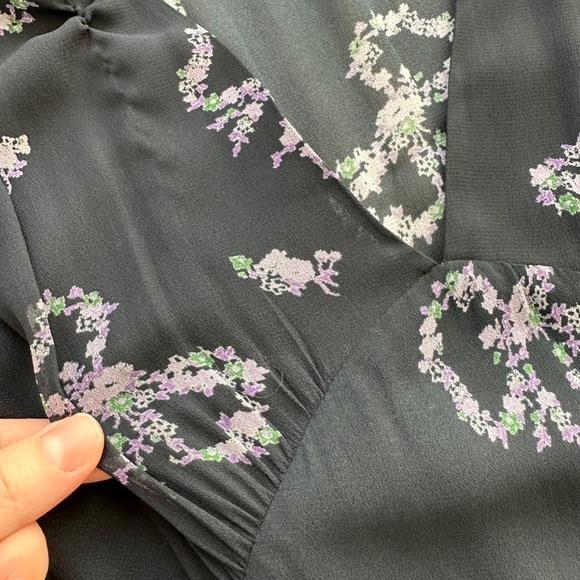 LoveShackFancy Kover Navy Midnight Blue Bow Print Dress - Size 8 - EUC - Picture 7 of 12